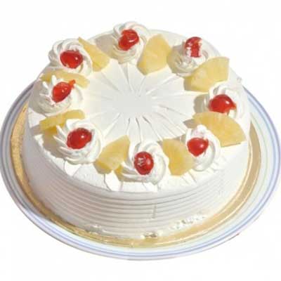 "Round shape Pineapple Cake - 1kg (Bangalore Exclusives) - Click here to View more details about this Product